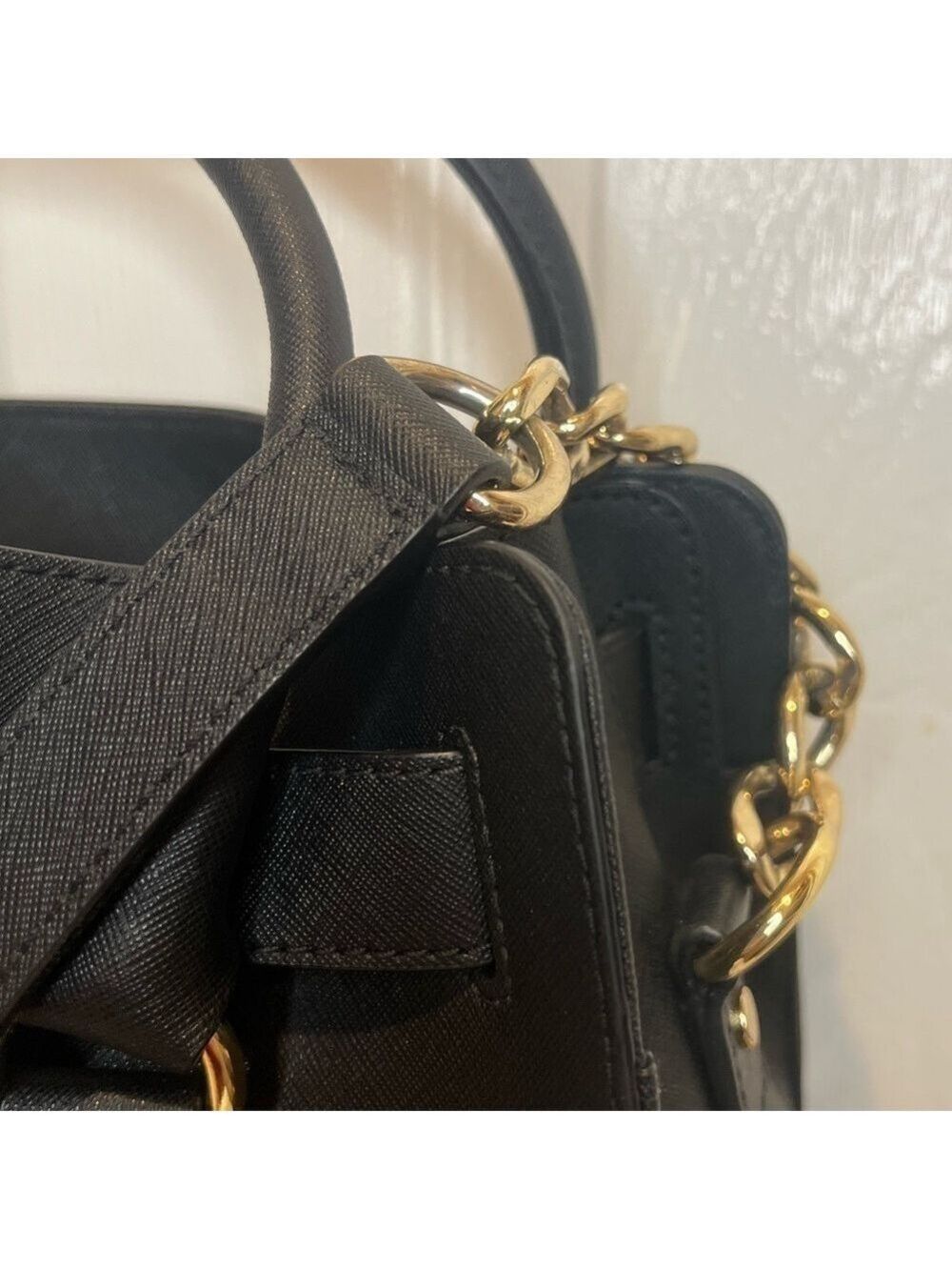 MICHAEL KORS HAMILTON LEATHER SATCHEL - Picture 10 of 15